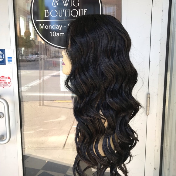 Wig Swisslace Lacefront Deep Wave Black Long 2019 main image 6